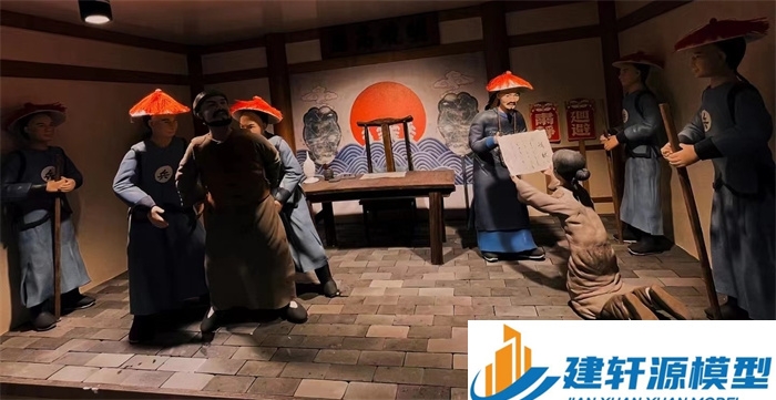 白塔陈规除恶绅微缩场景